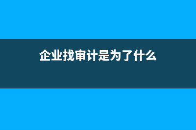 企业可以找审计公司做内审吗？(企业找审计是为了什么)