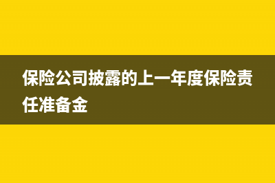 保险责任准备金的账务处理？(保险公司披露的上一年度保险责任准备金)