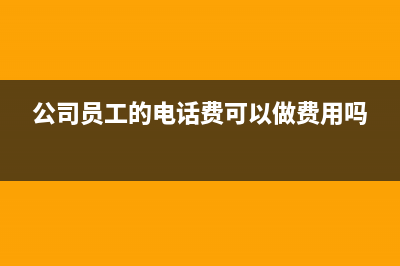 公司员工的电话费(公司报销)如何进行账务处理是？(公司员工的电话费可以做费用吗)