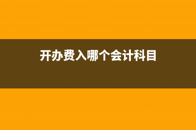 开办费及其账务处理？(开办费入哪个会计科目)