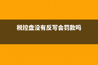 税控盘反写显没有数据怎么处理？(税控盘没有反写会罚款吗)