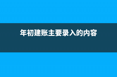 年初建账主要需要注意的几个事项(年初建账考虑要点有哪些)