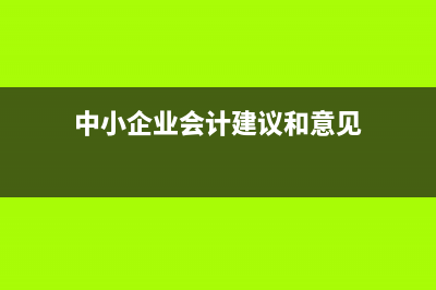 中小企业会计建账的4个注意事项(中小企业会计建议和意见)