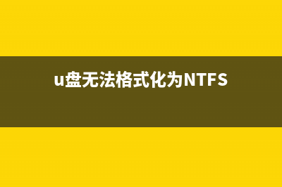 u盘无法格式化的解决办法是什么？(u盘无法格式化为NTFS)