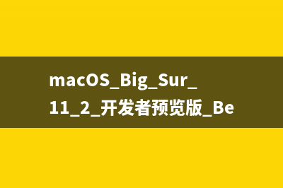 macOS Big Sur 11.2 开发者预览版 Beta如何更新?