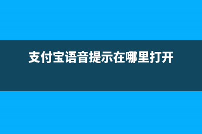 支付宝语音提示收款怎么开启 支付宝语音提示收(支付宝语音提示在哪里打开)