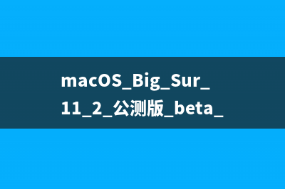 macOS Big Sur 11.2 公测版 beta 1怎么更新?
