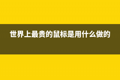 最贵的鼠标是什么(世界上最贵的鼠标是用什么做的)
