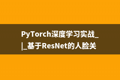 PyTorch深度学习实战 | 基于ResNet的人脸关键点检测