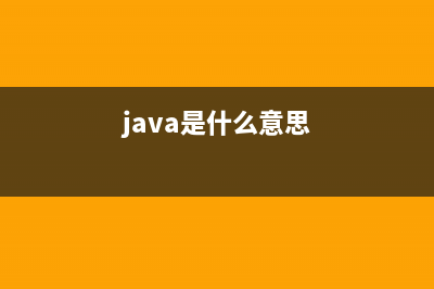 JAVA(java是什么意思)
