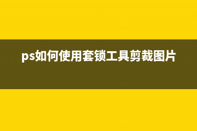 ps中如何使用套索工具建立选区(ps如何使用套锁工具剪裁图片)