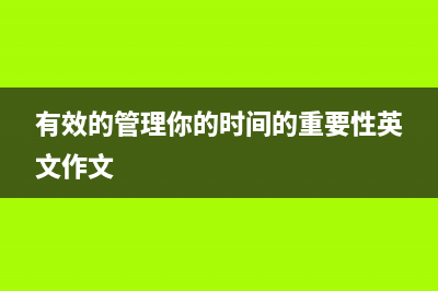 有效的管理你的vim插件(有效的管理你的时间的重要性英文作文)