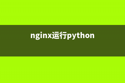 Python解析nginx日志示例(nginx运行python)