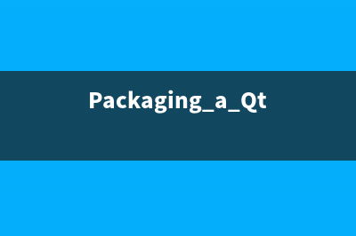 Packaging a Qt application