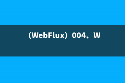 （WebFlux）004、WebFilter踩坑记录