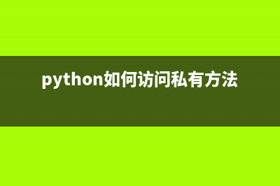 python如何访问私有方法