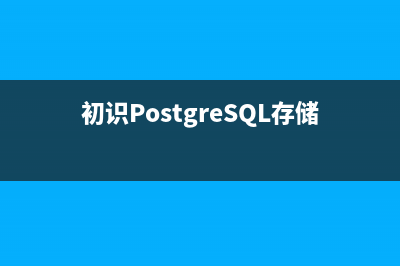 初识PostgreSQL存储过程