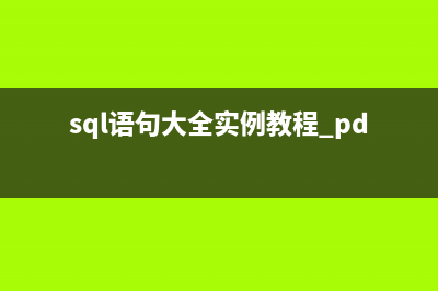 SQL语句练习实例之二——找出销售冠军(sql语句大全实例教程.pdf)