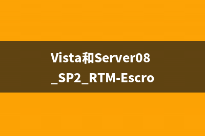 Vista和Server08 SP2 RTM-Escrow发放给测试者