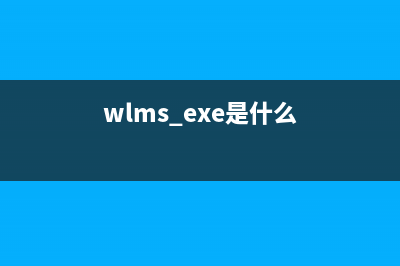 wmencagt.exe是什么进程(wlms.exe是什么)