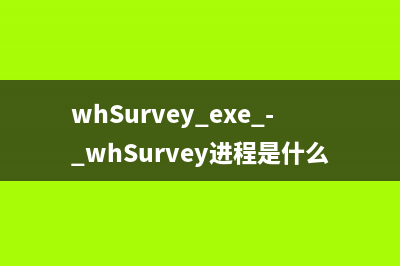 whSurvey.exe - whSurvey进程是什么意思