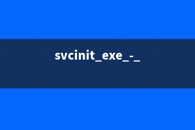 svcinit.exe - svcinit是什么进程