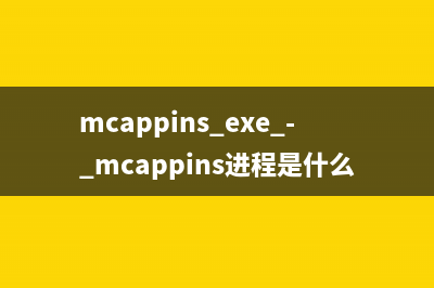 mcappins.exe - mcappins进程是什么文件 什么意思.