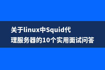 关于linux中Squid代理服务器的10个实用面试问答
