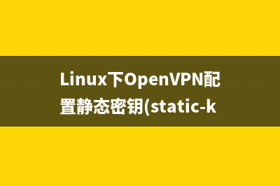 Linux下OpenVPN配置静态密钥(static-key)验证教程