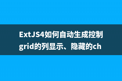 ExtJS4如何自动生成控制grid的列显示、隐藏的checkbox