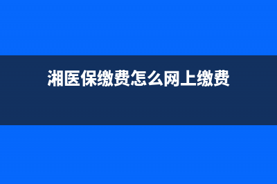 湘医保缴费怎么网上缴费？ (湘医保缴费怎么网上缴费)