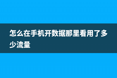 怎么在手机开数字电票？ (怎么在手机开数据那里看用了多少流量)