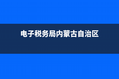 电子税务局内蒙 (电子税务局内蒙古自治区)