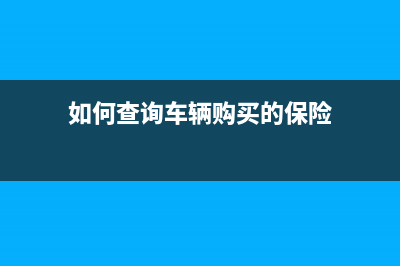 如何查询车辆购置税电子发票？ (如何查询车辆购买的保险)