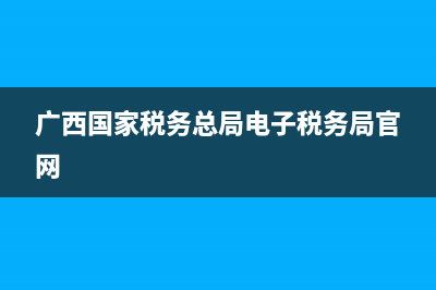 广西国家税务局网上办税平台(广西税务服务平台) (广西国家税务总局电子税务局官网)