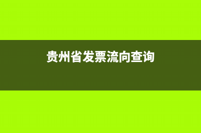贵州省发票真伪查询系统 (贵州省发票流向查询)