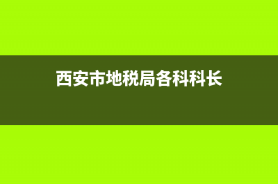 西安市地税局各大局长(西安地税局局长名单) (西安市地税局各科科长)