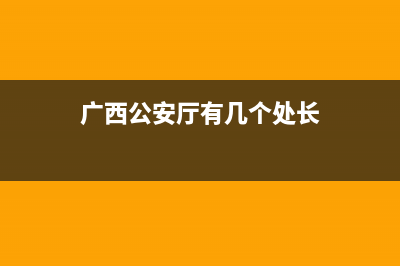 广西公安厅有几个副厅长？ (广西公安厅有几个处长)