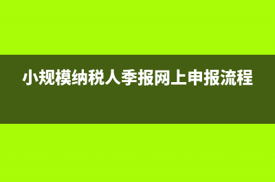 小规模纳税人季度30万免税政策？ (小规模纳税人季报网上申报流程)