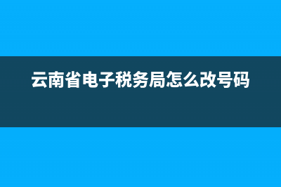 云南省电子税务(云南省电子税务局) (云南省电子税务局怎么改号码)