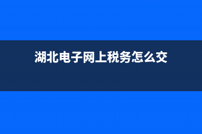 湖北电子网上税务局(湖北电子税务局官网) (湖北电子网上税务怎么交)
