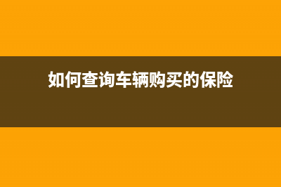如何查询车辆购置税电子发票？ (如何查询车辆购买的保险)