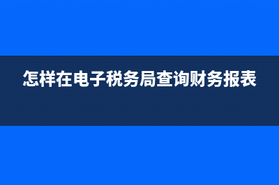 怎样在电子税务局查看社保(怎样在电子税务局查看社保缴费明细) (怎样在电子税务局查询财务报表)