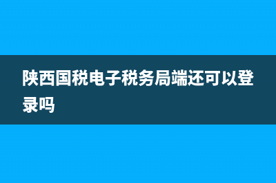 陕西国税电子税务局app(陕西税务局电子税务局app) (陕西国税电子税务局端还可以登录吗)