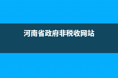 河南省政府非税收网站 (河南省政府非税收网站)