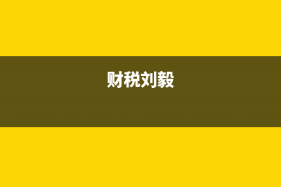 财税专家刘杨简历？ (财税刘毅)
