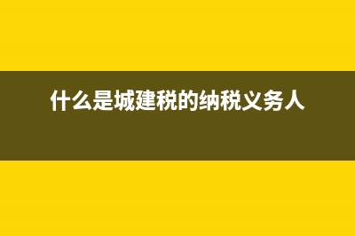 什么是城建税，教育费附加，地方教育费附加？ (什么是城建税的纳税义务人)