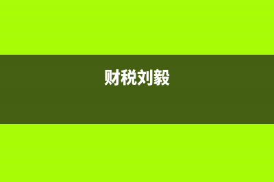财税专家刘杨简历？ (财税刘毅)