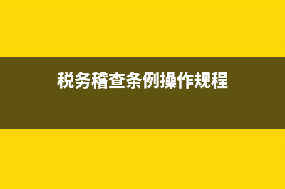 税务稽查实施细则(税务稽查工作规范1.1版) (税务稽查条例操作规程)
