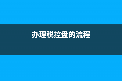 办理税控盘流程？ (办理税控盘的流程)